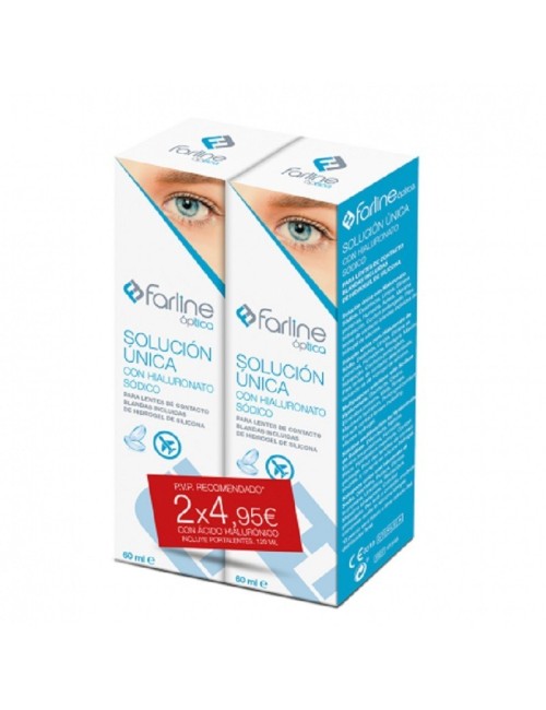 FARLINE SOLUCION UNICA HIALURONATO SODICO 60ML X2