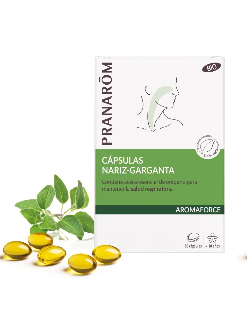 AROMAFORCE NARIZ GARGANTA 30 CAP PRANAROM