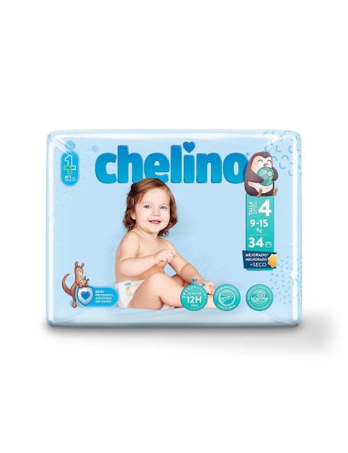 PAÑAL CHELINO INDAS T.4 GATEO 9-15 KG X 34 UDS.