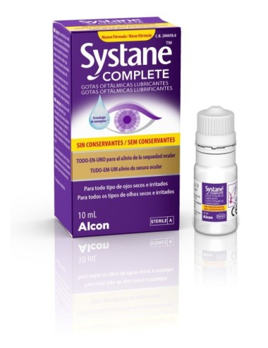 SYSTANE COMPLETE GOTAS OFTALMICAS LUBRICANTES SIN CONSERVANTES 1 FRASCO 10 ML