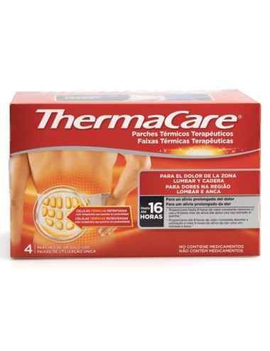 THERMACARE PARCHE TERMICO ZONA LUMBAR CADERA 4 PARCHES