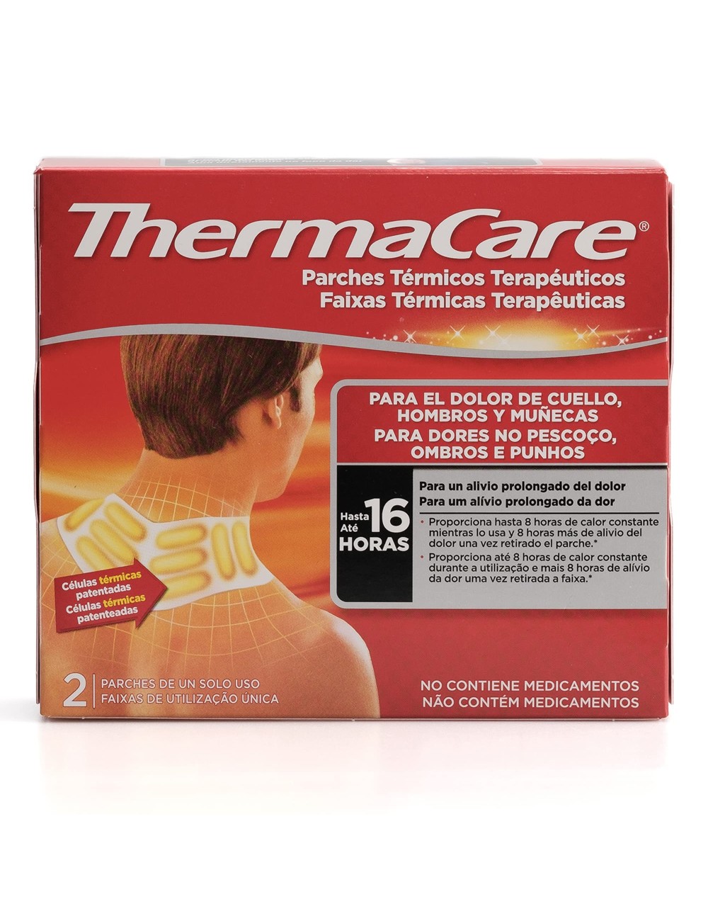 THERMACARE PARCHE TERMICO CUELLO HOMBRO MUÑECA 2 PARCHES