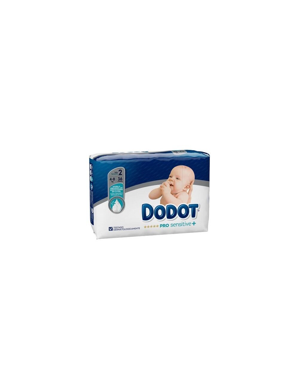 PAÑAL INFANTIL DODOT PRO SENSITIVE TALLA  2 4-8 KG 36 UNIDADES