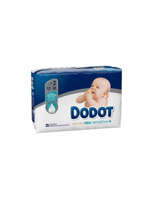 PAÑAL INFANTIL DODOT PRO SENSITIVE TALLA  2 4-8 KG 36 UNIDADES