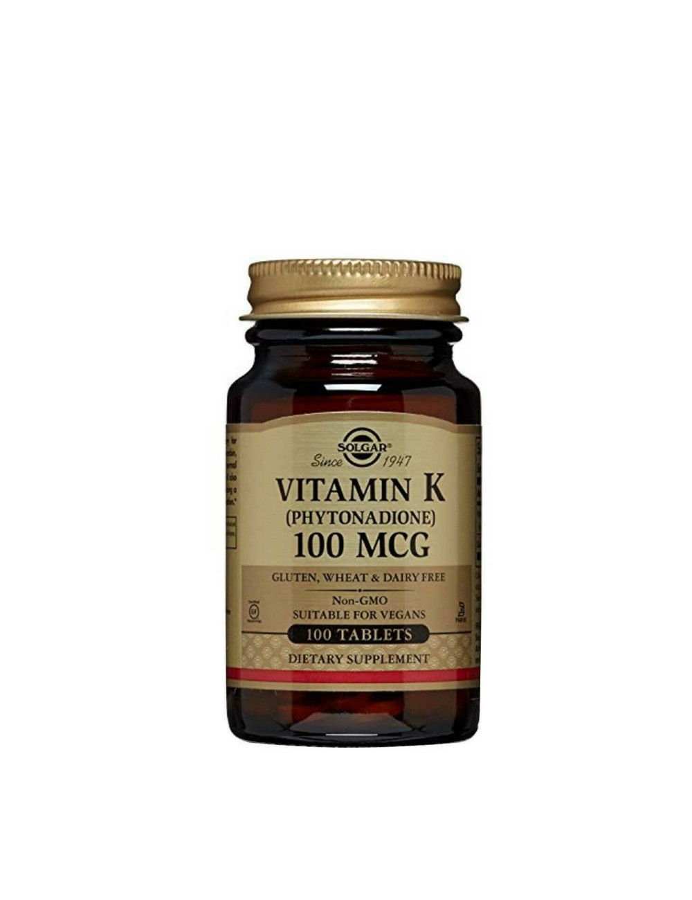 SOLGAR VITAMINA K1 100MCG 100COMP