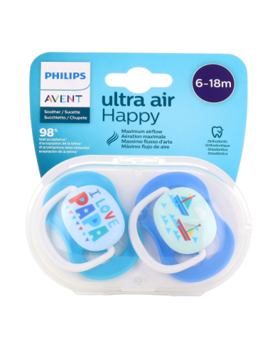 Chupete Silicona Ultra Air 6-18 Niño 2Uds Philips Avent